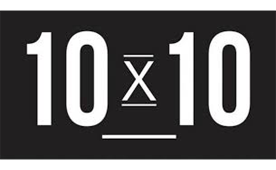 Logo: 10×10.
