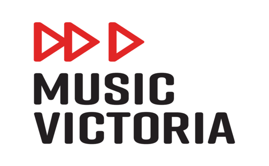 Logo: Music Victoria.